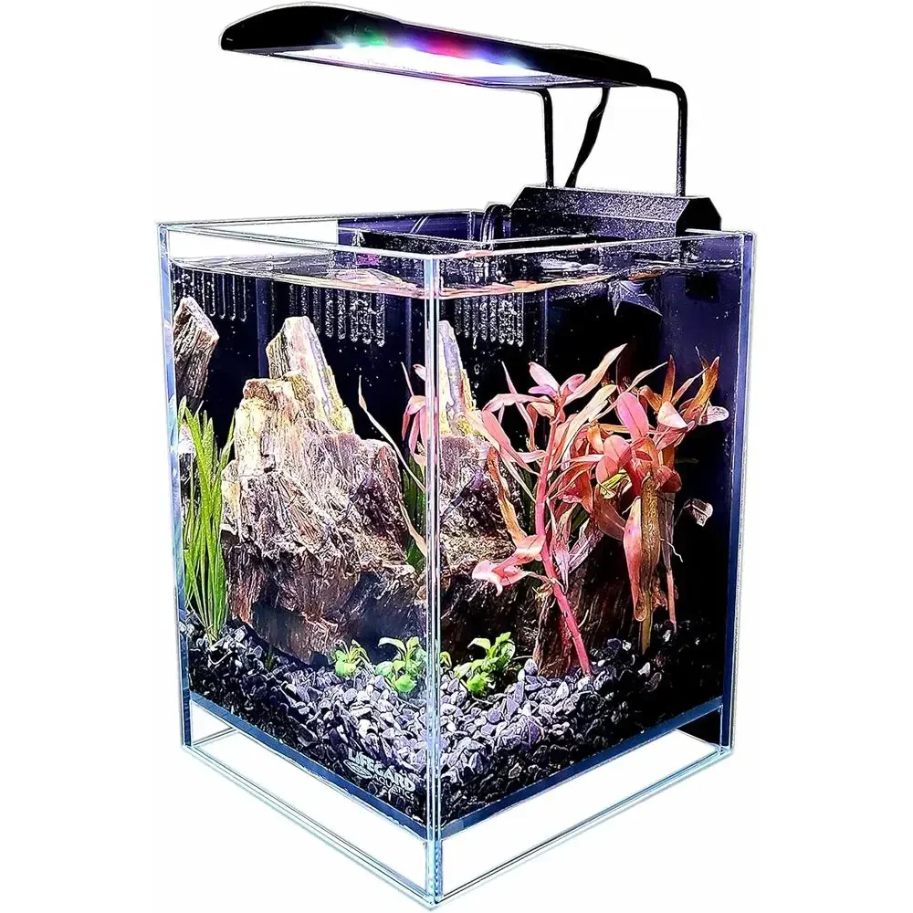 Marine Aquarium All In One - Acuario de Cristal Ultra Transparente con