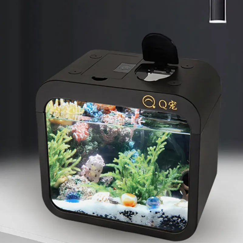 Marine Aquarium All In One - Pecera acrílica transparente de escritorio, pecera