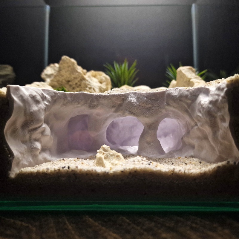 Cueva bifurcada impresa en 3D, - Aquarium Marine Rock reseña y precio