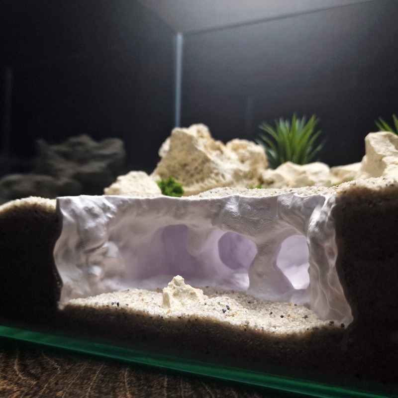 Cueva bifurcada impresa en 3D, - Aquarium Marine Rock reseña y precio