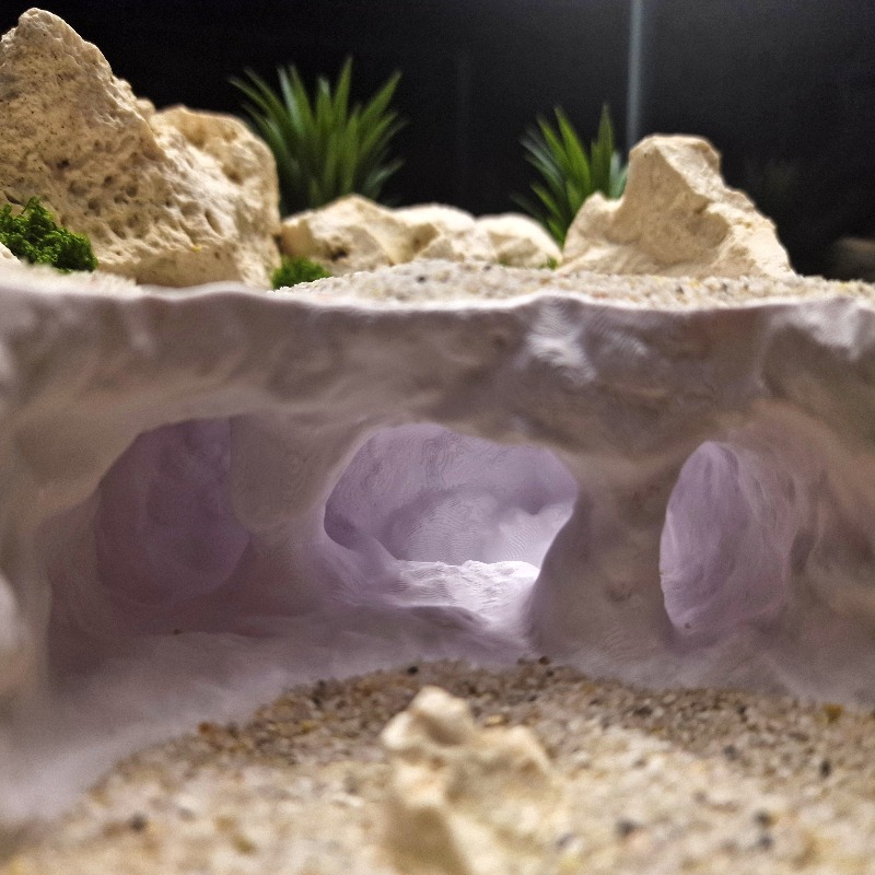 Cueva bifurcada impresa en 3D, - Aquarium Marine Rock reseña y precio