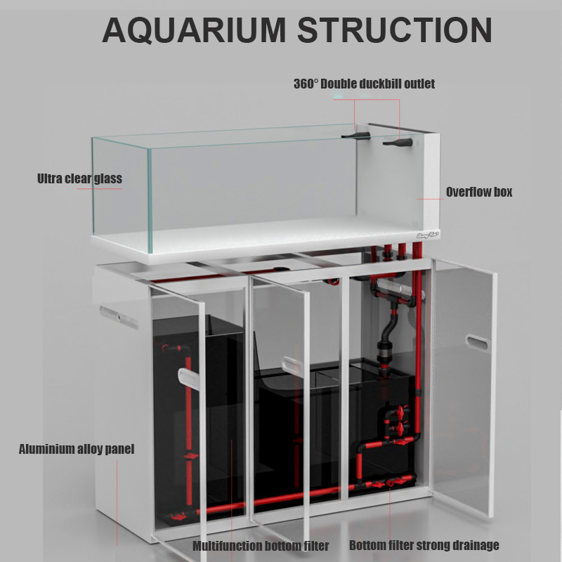 Gran tanque de peces de vidrio - Marine Aquarium Tank For Sale reseña y precio