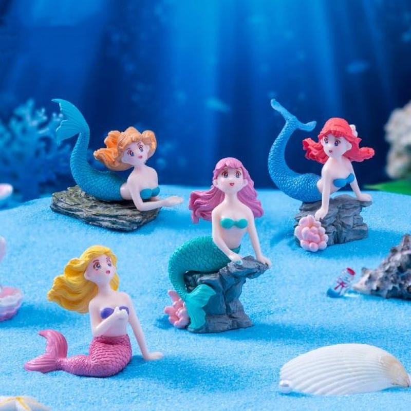 4 Piezas de Adornos de Sirena  - Marine Aquarium All In One reseña y precio